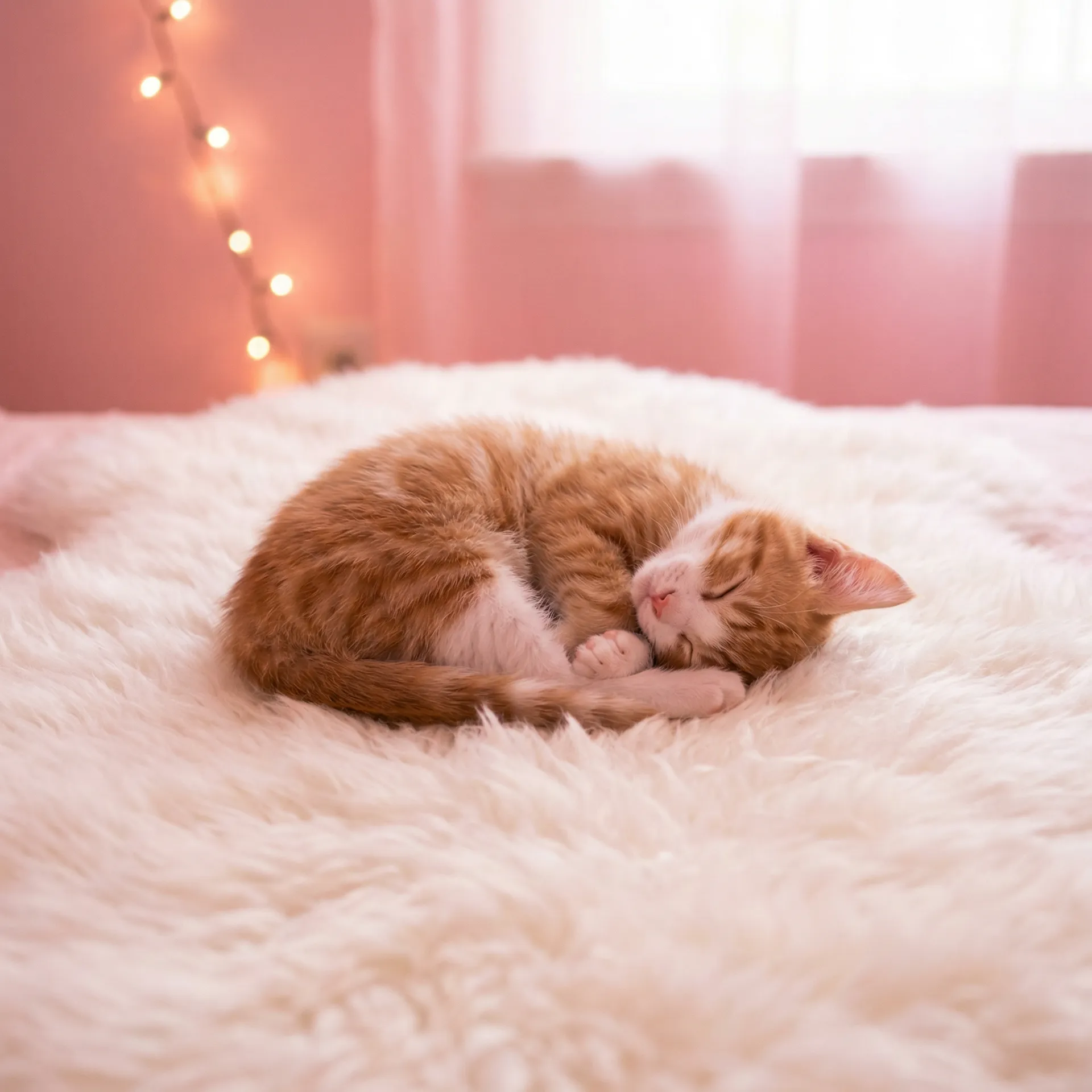 小猫蜷成一团入睡 - 色五月第二季